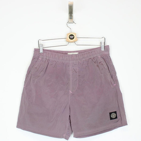 Stone Island SS 2020 Mauve Pink Nylon Metal Swim Shorts
