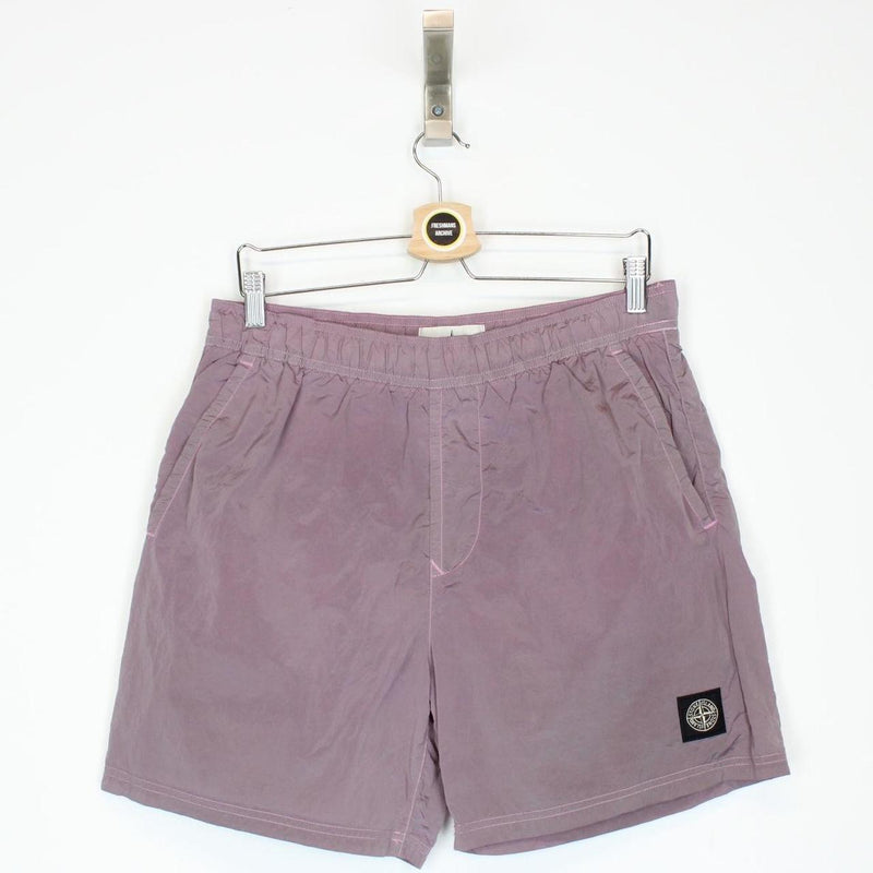 Stone Island SS 2020 Mauve Pink Nylon Metal Swim Shorts