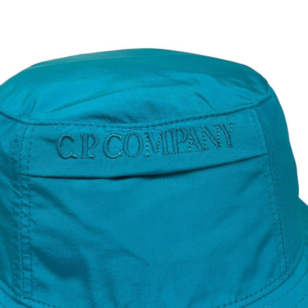 CP Company Tile Blue Chrome-R Nylon Embroidered Bucket Hat