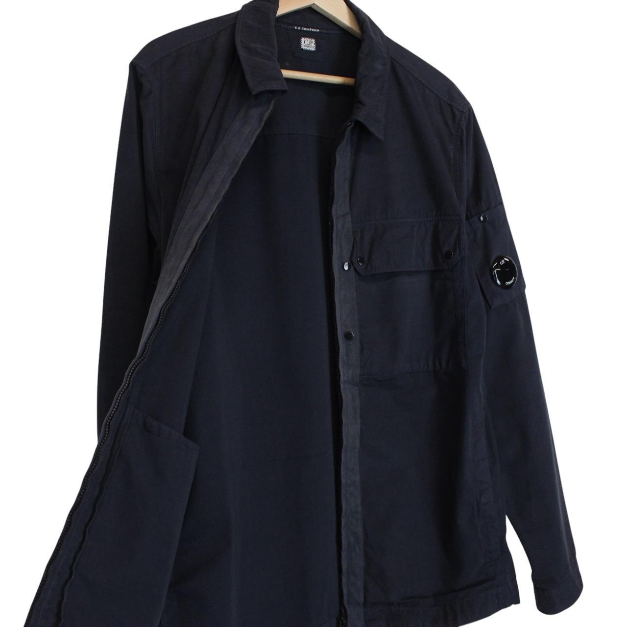 CP Company Navy Blue Full Zip Lens Overshirt Jacket
