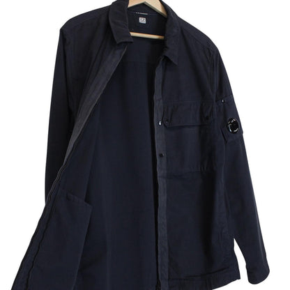 CP Company Navy Blue Full Zip Lens Overshirt Jacket