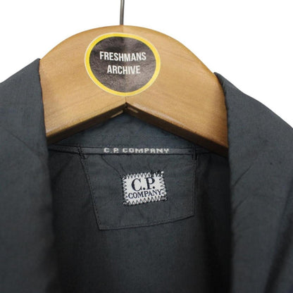 CP Company Navy Blue Lens Gabard Organic Cotton Overshirt