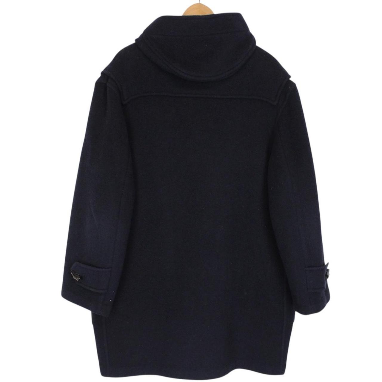 Vintage Burberry London Navy Blue Nova Check Wool Duffle Coat