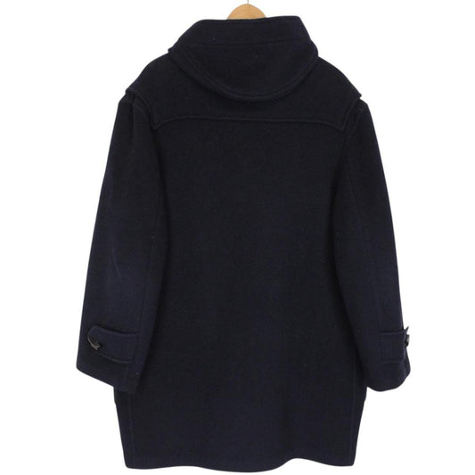 Vintage Burberry London Navy Blue Nova Check Wool Duffle Coat