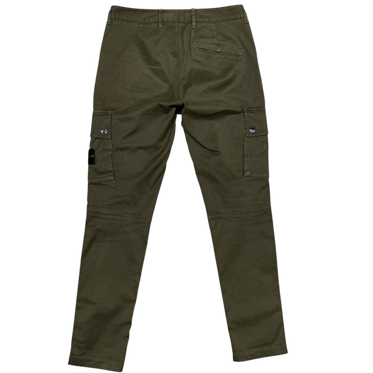 Stone Island AW 2023 Green Slim Fit Cargo Trousers