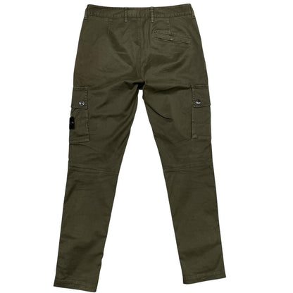 Stone Island AW 2023 Green Slim Fit Cargo Trousers