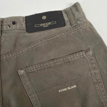 Vintage Stone Island Denims AW 2005 Khaki Green Cotton Trousers