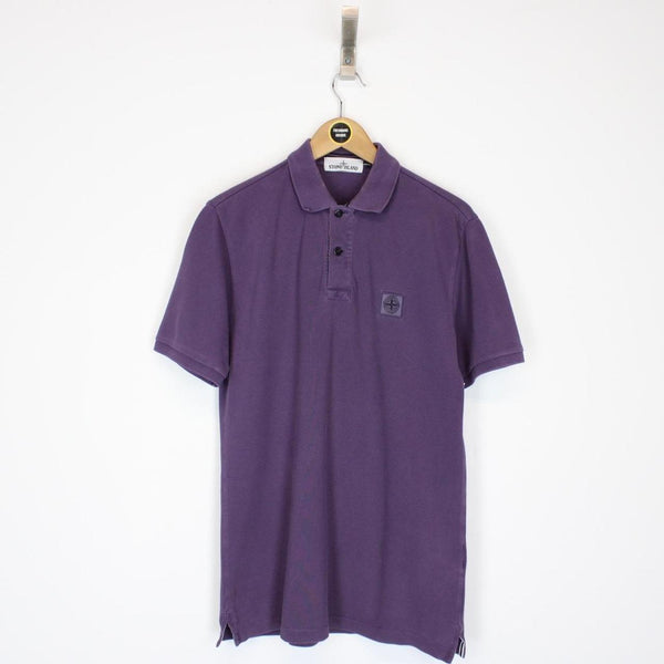 Stone Island Purple Short Sleeve Compass Polo Shirt