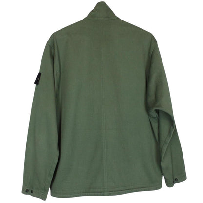 Stone Island AW 2021 Green 1/2 Zip Cotton Smock Jacket