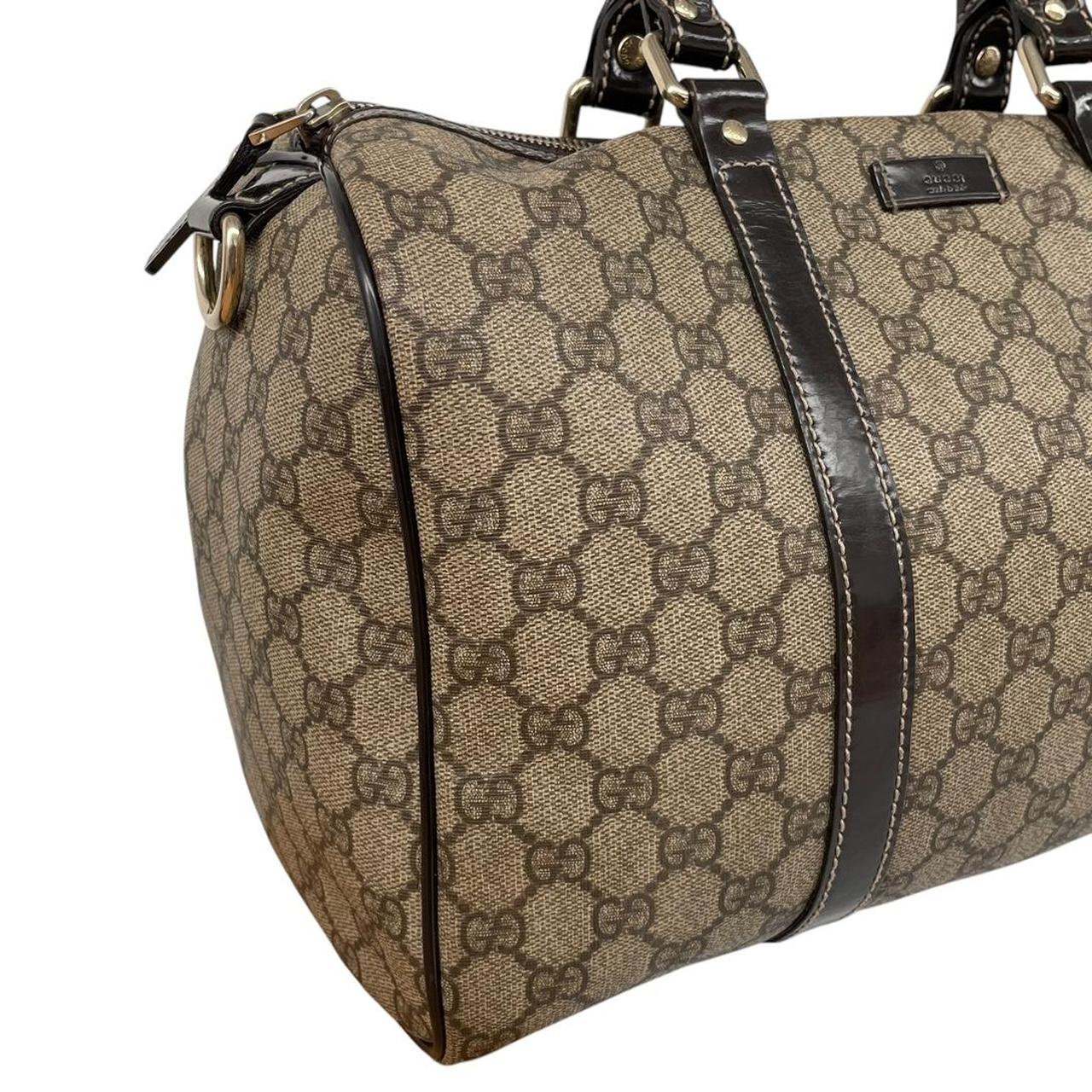 Gucci GG Supreme Monogram Top Handle Canvas/Leather Boston Bag