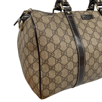 Gucci GG Supreme Monogram Top Handle Canvas/Leather Boston Bag