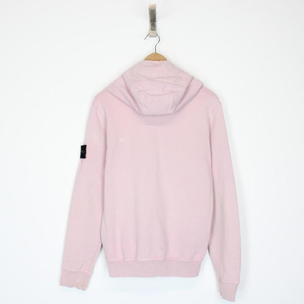 Stone Island SS 2017 Pink Full Zip Cotton Hoodie Jumper