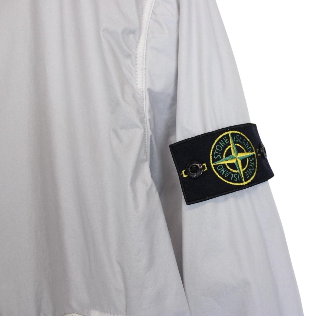 Stone Island AW 2018 Grey Full Zip Lamy Flock Nylon Hooded Jacket