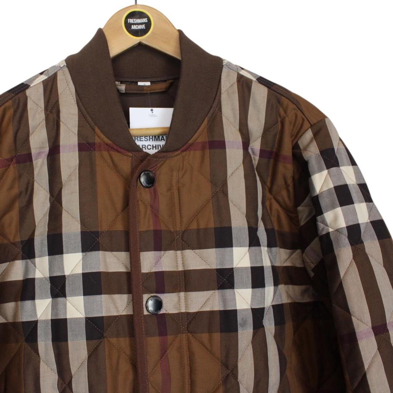 Burberry ‘York’ Birch Brown Nova Check Quilted Jacket