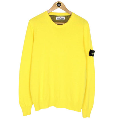 Stone Island SS 2015 Yellow Cotton Knit Sweatshirt Jumper
