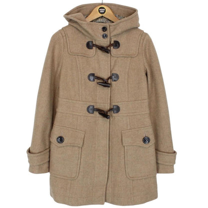 Vintage Burberry Blue Label Beige Nova Check Wool Duffle Coat