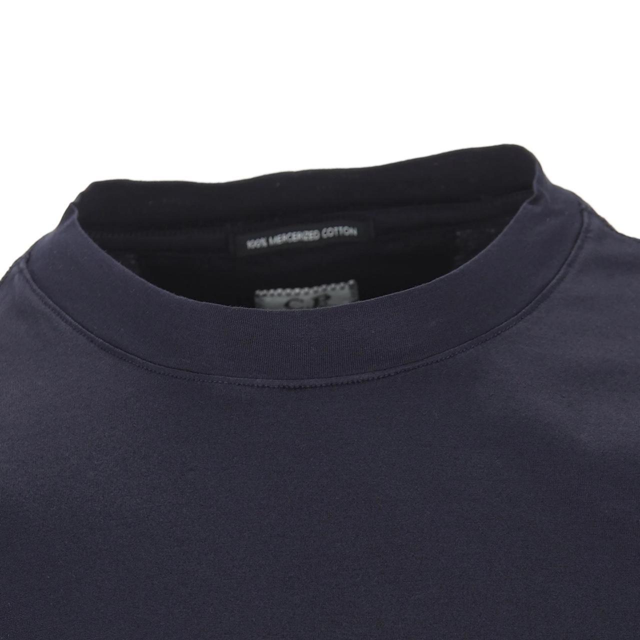 CP Company Navy Blue 70/2 Logo Print Cotton Short Sleeve T-Shirt