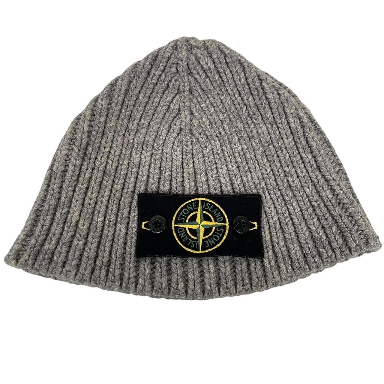 Stone Island AW 2011 Grey Wool Blend Badge Beanie Hat