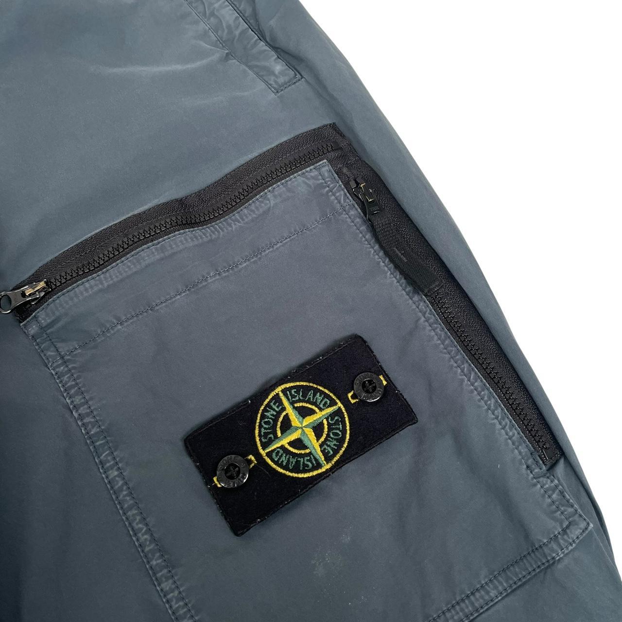 Stone Island SS 2022 Blue RE-T Fit Cargo Trousers