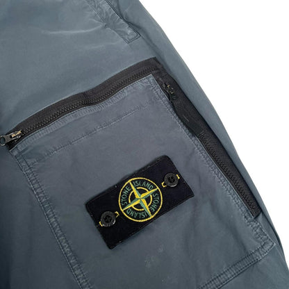 Stone Island SS 2022 Blue RE-T Fit Cargo Trousers