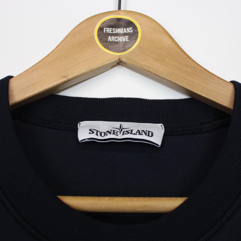 Stone Island SS 2021 Navy Blue Cotton Sweatshirt Jumper