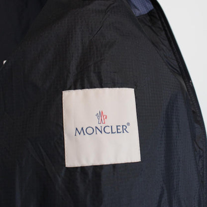 Moncler Ebizo Navy Blue Full Zip Reflective Logo Nylon Windbreaker Jacket