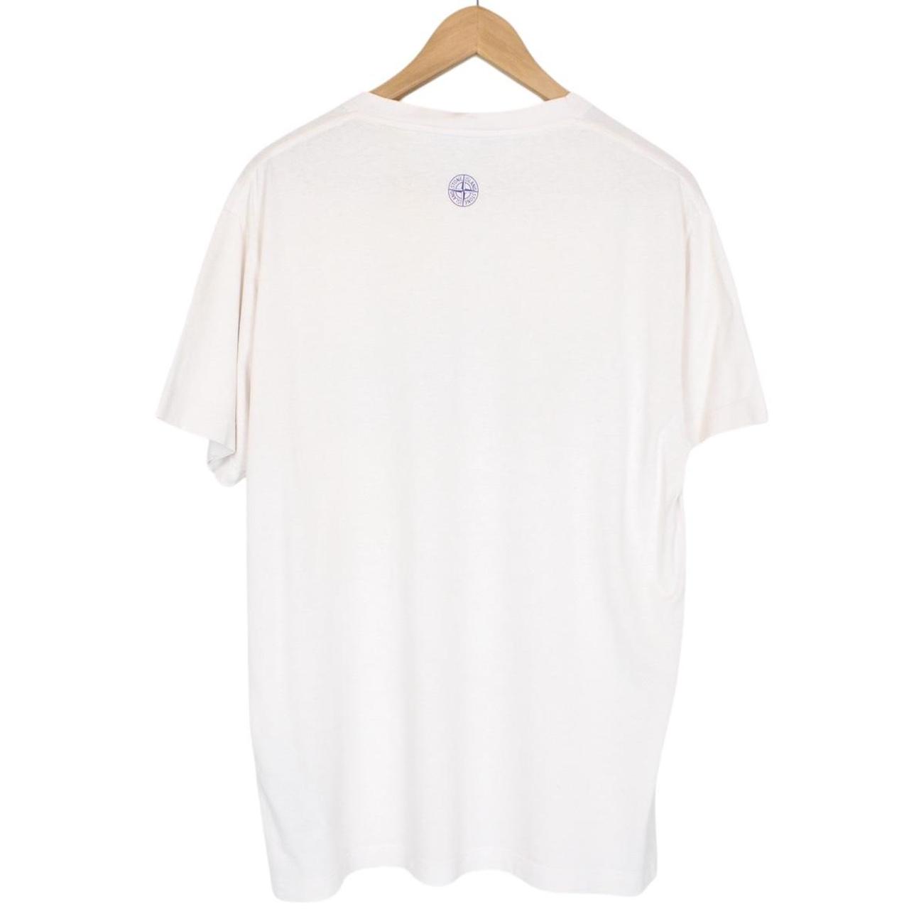 Stone Island SS 2022 White Short Sleeve Logo Print T-Shirt