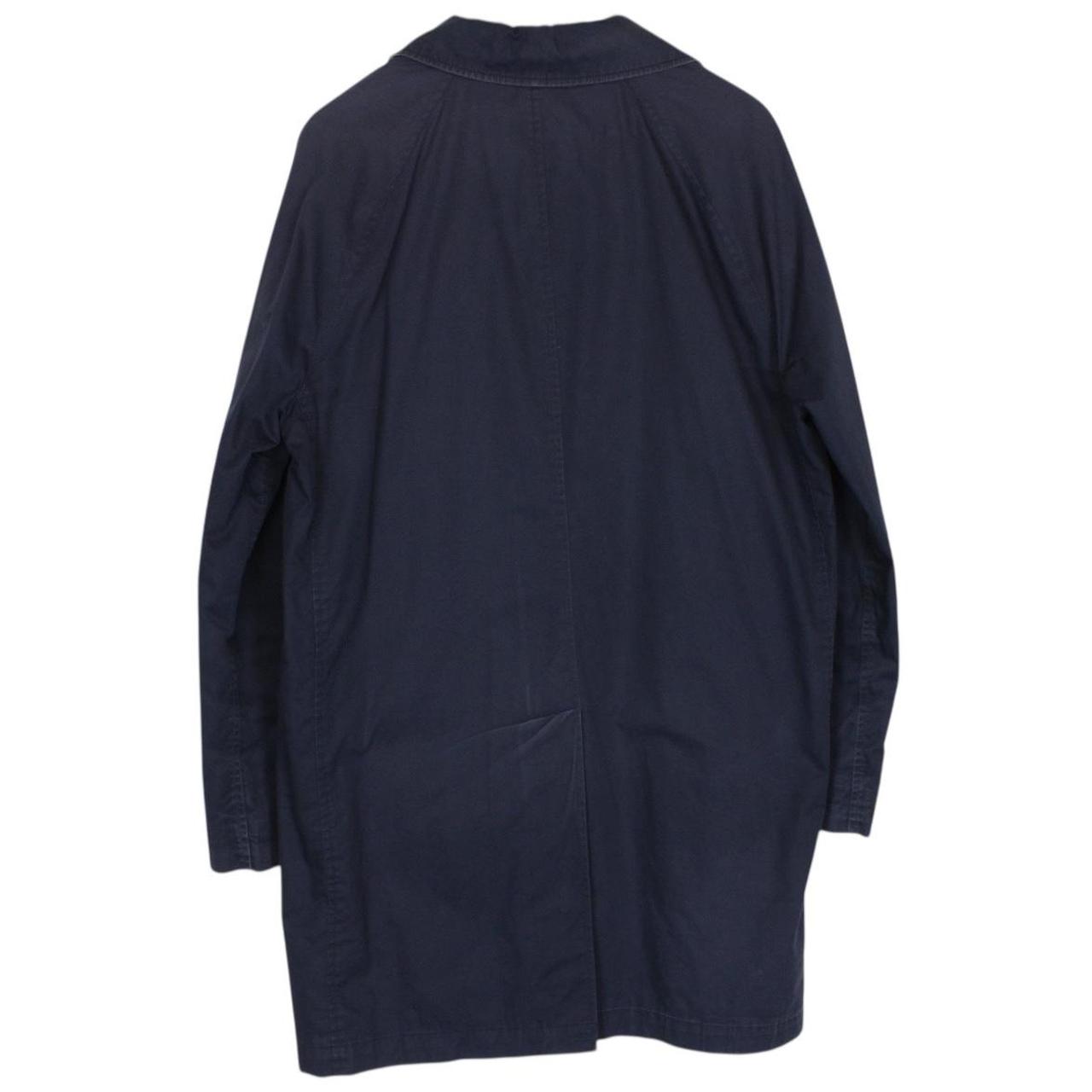 Burberry Brit Navy Blue Single Breasted Nova Check Lined Car Coat