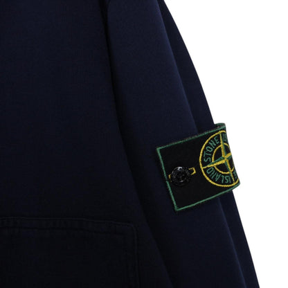 Vintage 90s Stone Island Navy Blue Green Edge Badge Cotton Overshirt