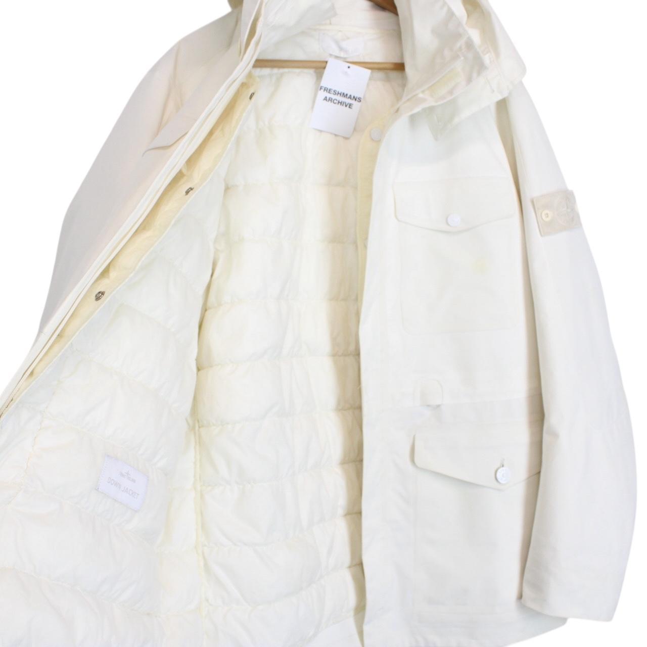 Stone Island Ghost AW 2017 White Tank Shield Waterproof Down Lined Jacket