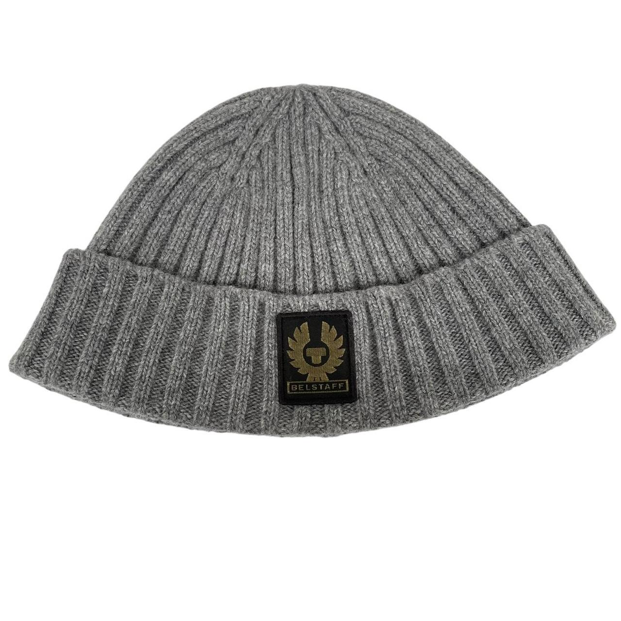 Belstaff Grey Virgin Wool Watch Beanie Hat