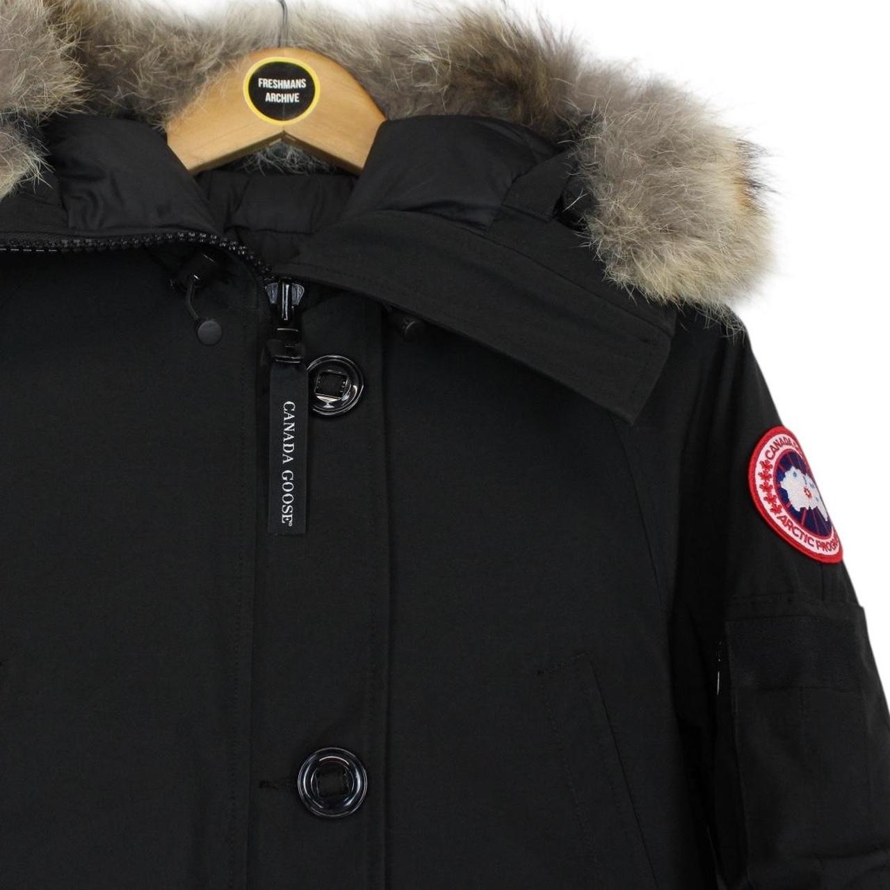Canada Goose Black Chilliwack Bomber Down Jacket with Fur Trim