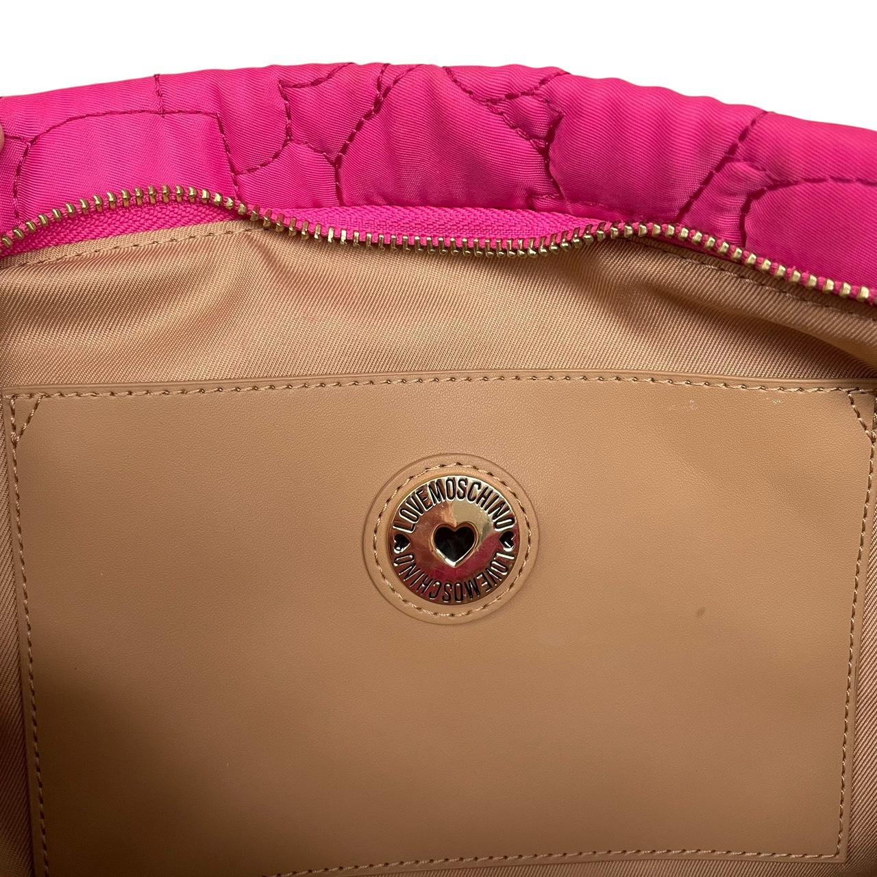 Love Moschino Pink Heart Quilted Tote Bag