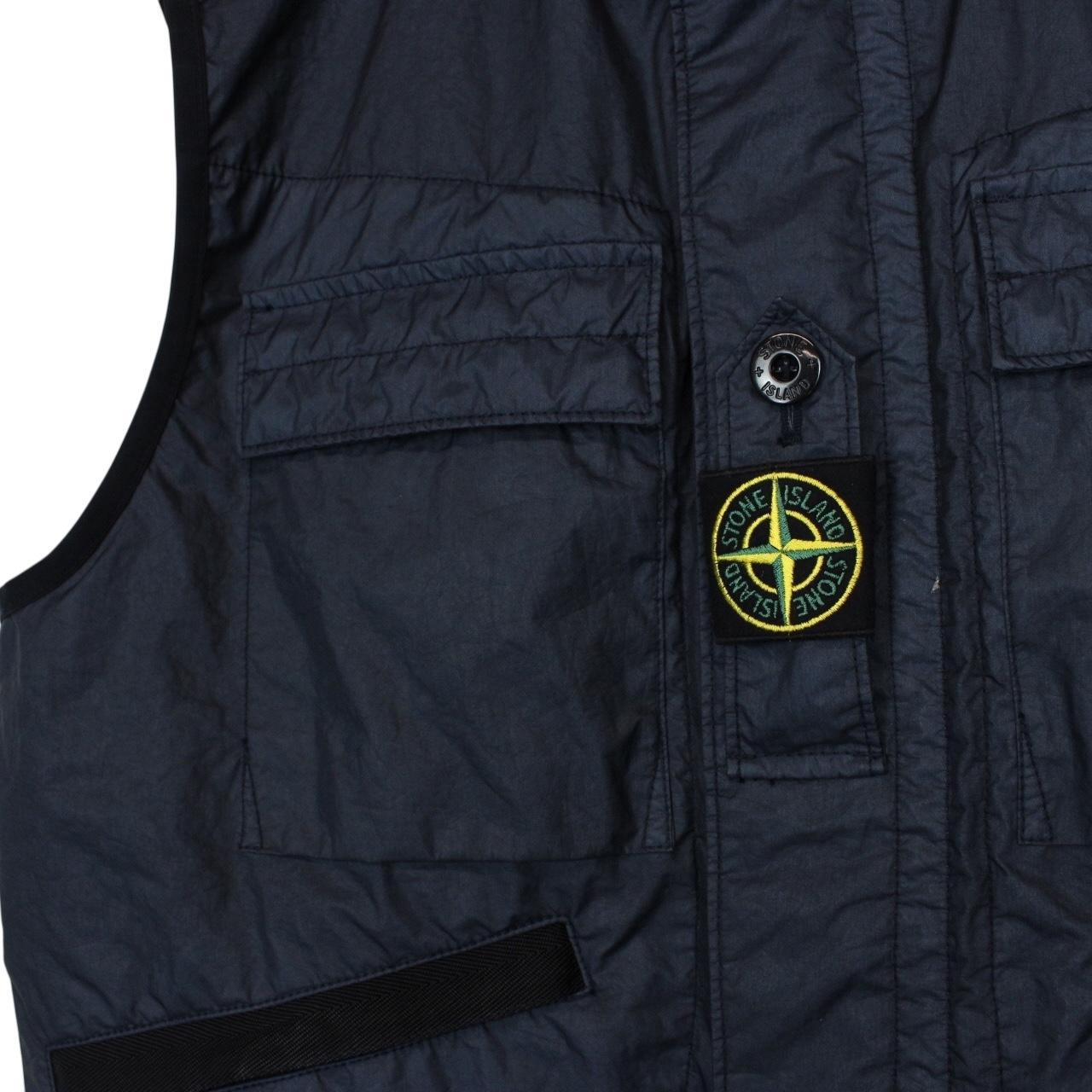 Stone Island SS 2022 Membrana 3L TC Navy Blue Vest Jacket