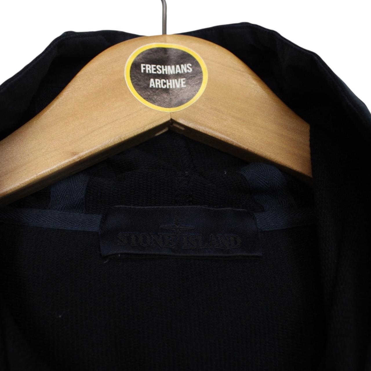 Stone Island Ghost SS 2020 Navy Blue Cotton 1/4 Zip Hoodie Jumper