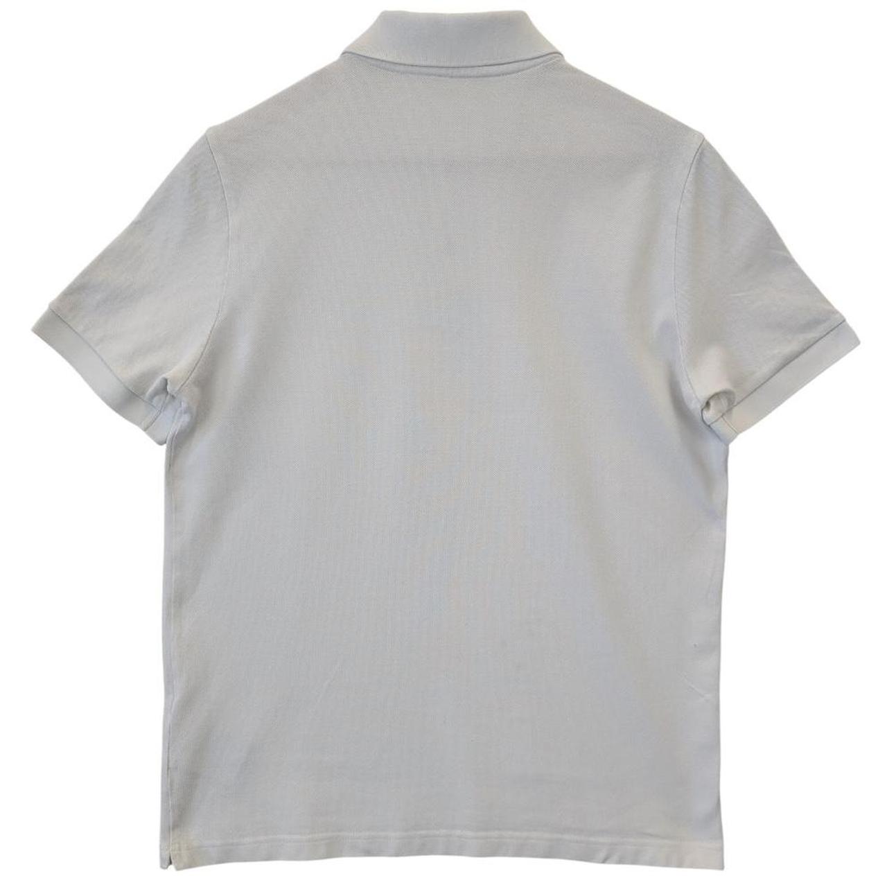 Moncler White Sleeve Stripe Logo Short Sleeve Cotton Polo Shirt