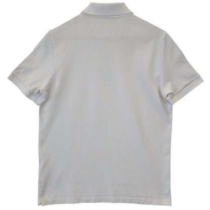 Moncler White Sleeve Stripe Logo Short Sleeve Cotton Polo Shirt