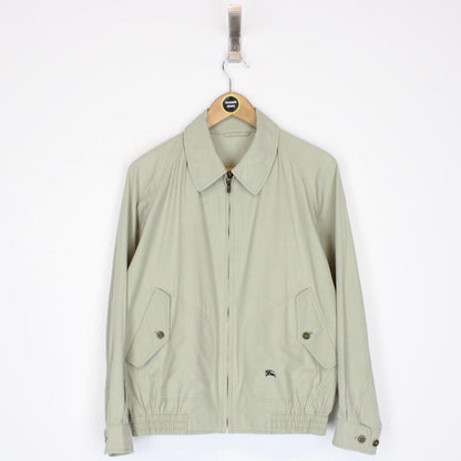 Vintage 90s Burberry Beige and Navy Blue Nova Check Harrington Jacket