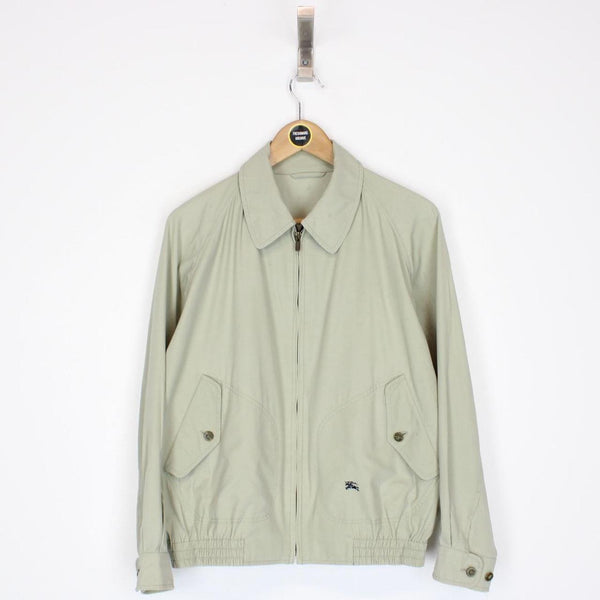 Vintage 90s Burberry Beige and Navy Blue Nova Check Harrington Jacket