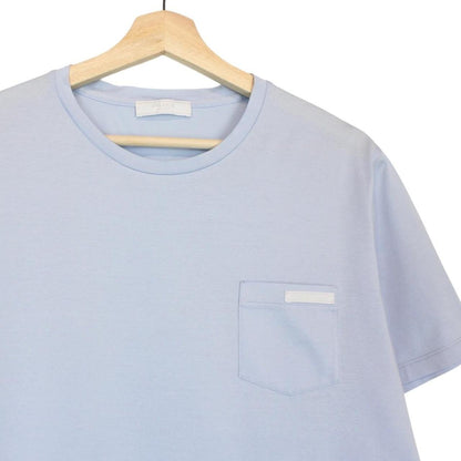 Prada Light Blue Pocket Cotton Short Sleeve T-Shirt