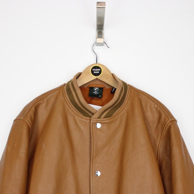 Kith for BMW Desert Brown Leather Bomber Jacket