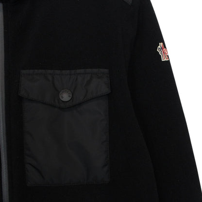 Moncler Grenoble Maglia Black Full Zip Technical Fleece Jacket