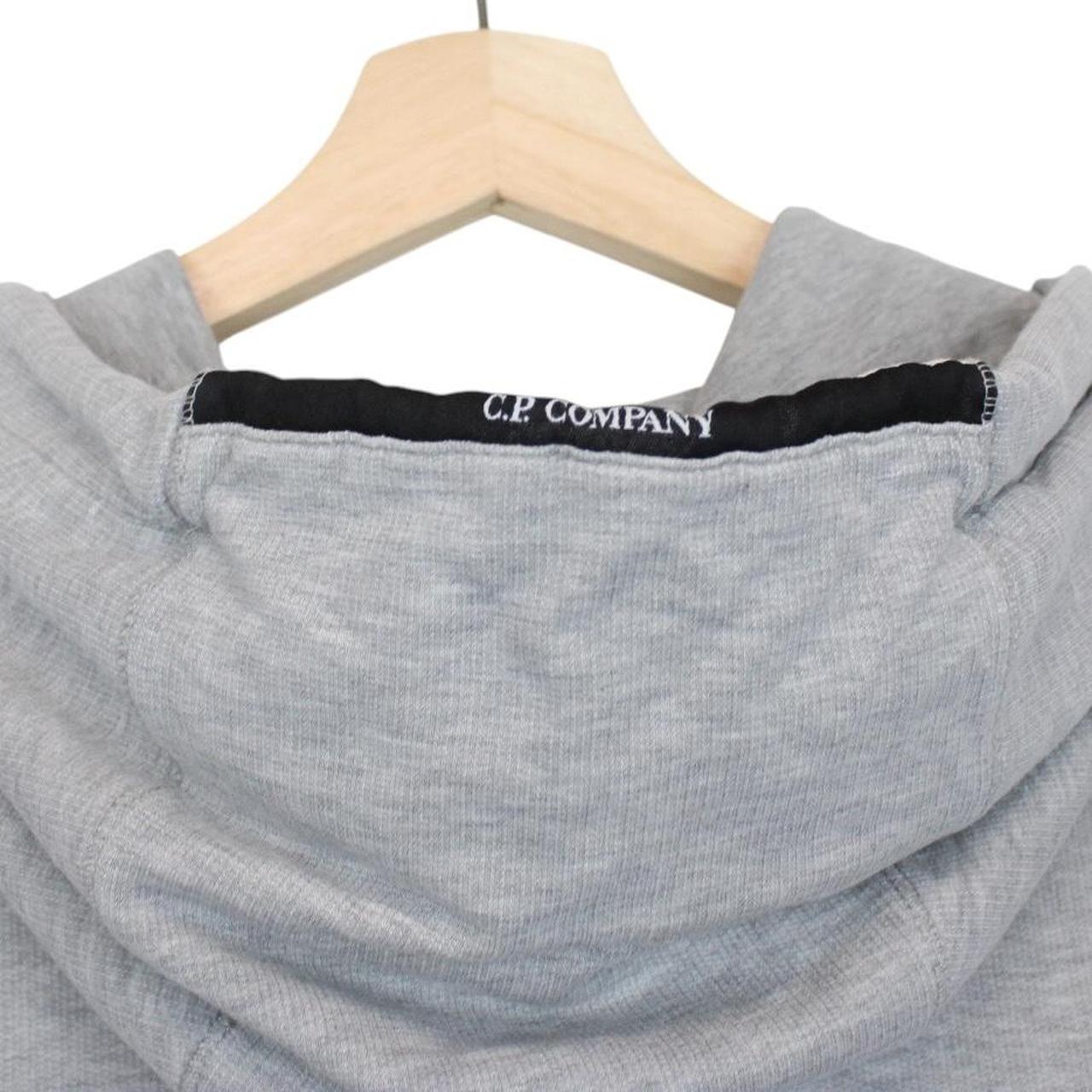 CP Company Grey Lens Cotton Hoodie Jumper