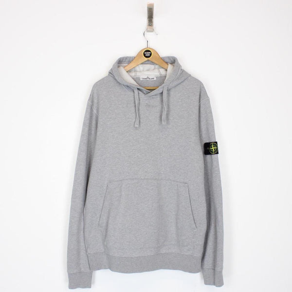 Stone Island SS 2022 Grey Cotton Hoodie Jumper