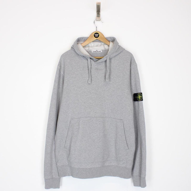 Stone Island SS 2022 Grey Cotton Hoodie Jumper