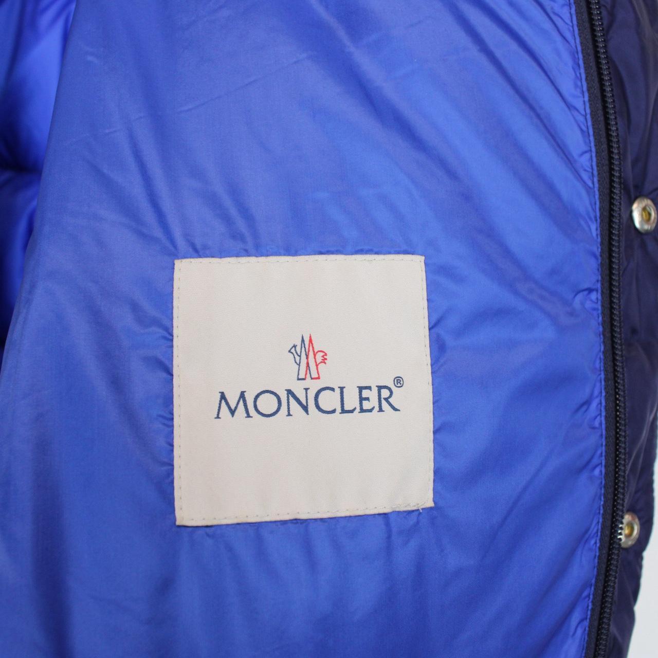 Moncler Billecart Navy Blue Full Zip Hooded Down Gilet
