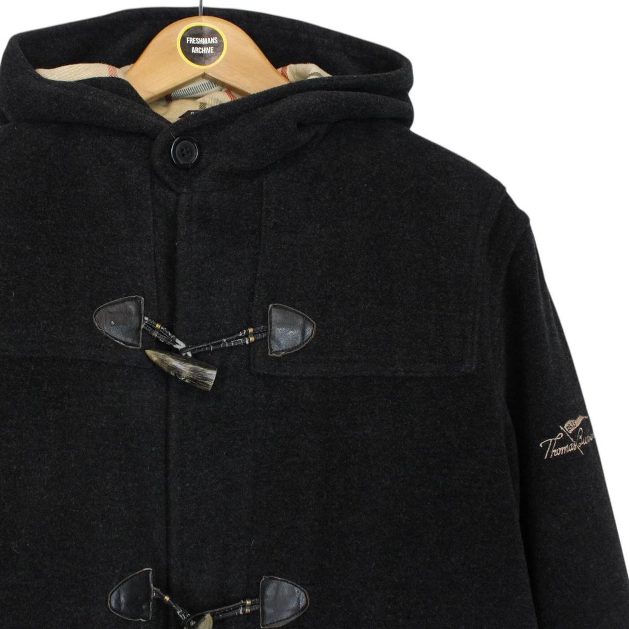 Vintage Thomas Burberry Dark Grey Wool Duffle Coat
