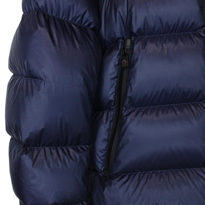 Moncler Grenoble Hintertux Navy Blue Full Zip Down Hooded Jacket