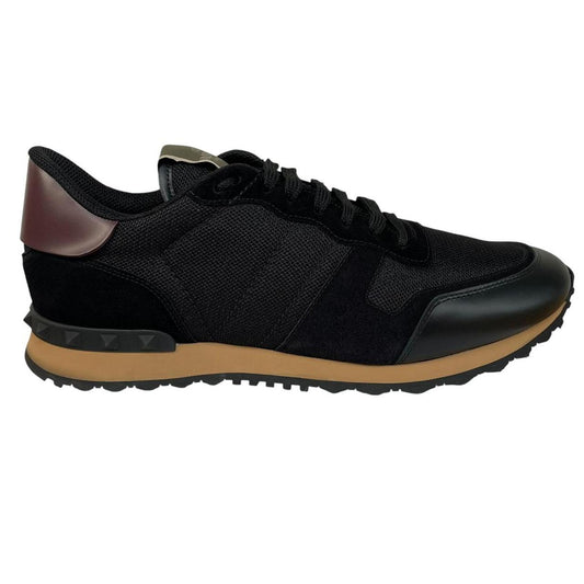 Valentino Garavani Rockrunner Black Suede, Leather and Mesh Trainers