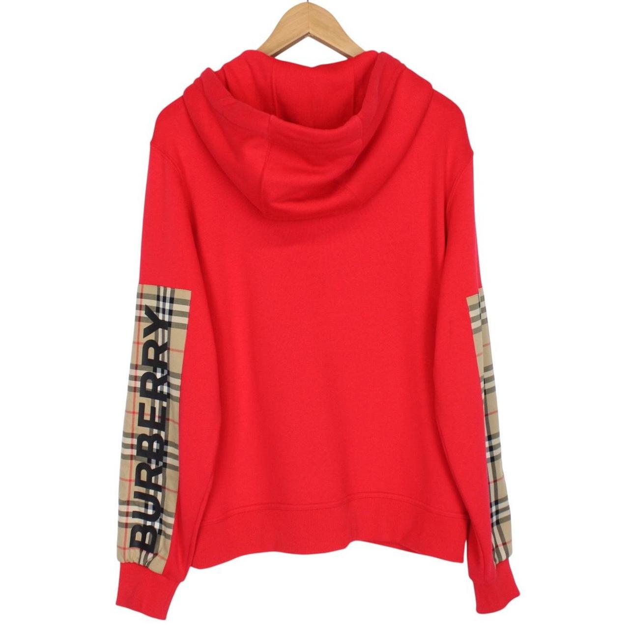 Burberry Red and Tan Nova Check Full Zip Aubree Hoodie Jumper